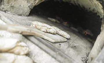 Bread baking at hut Rotbachalm